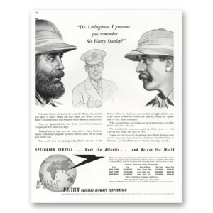 1948 British Airways BOAC Print Ad | Dr Livingstone