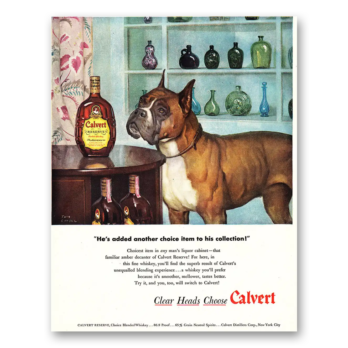 1948 Calvert Reserve Print Ad | He Added