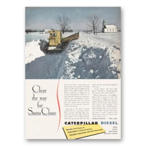 1948 Caterpillar Print Ad | Santa Claus