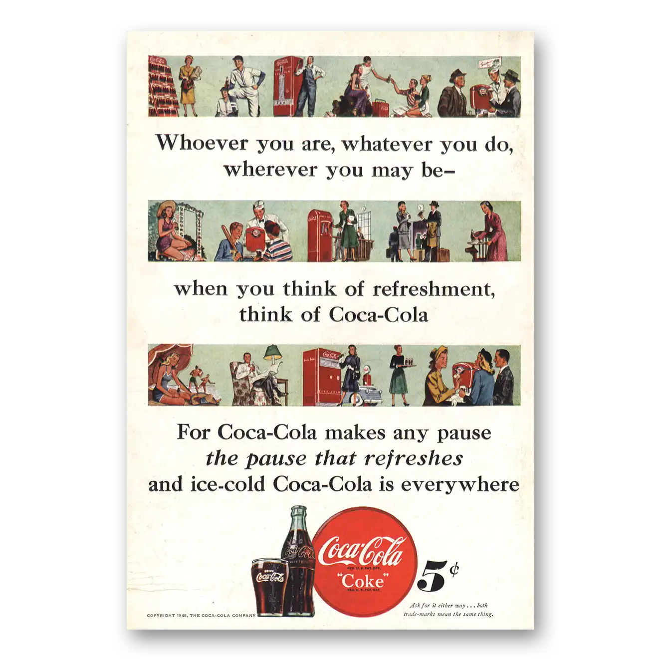 1948 Coca Cola Print Ad | Whoever