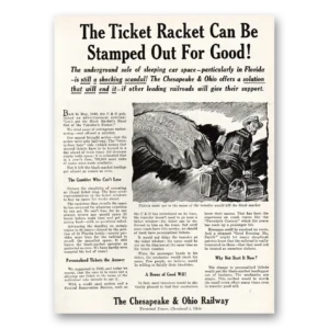 1948 Chesapeake and Ohio Lines Print Ad | Ticket Racket