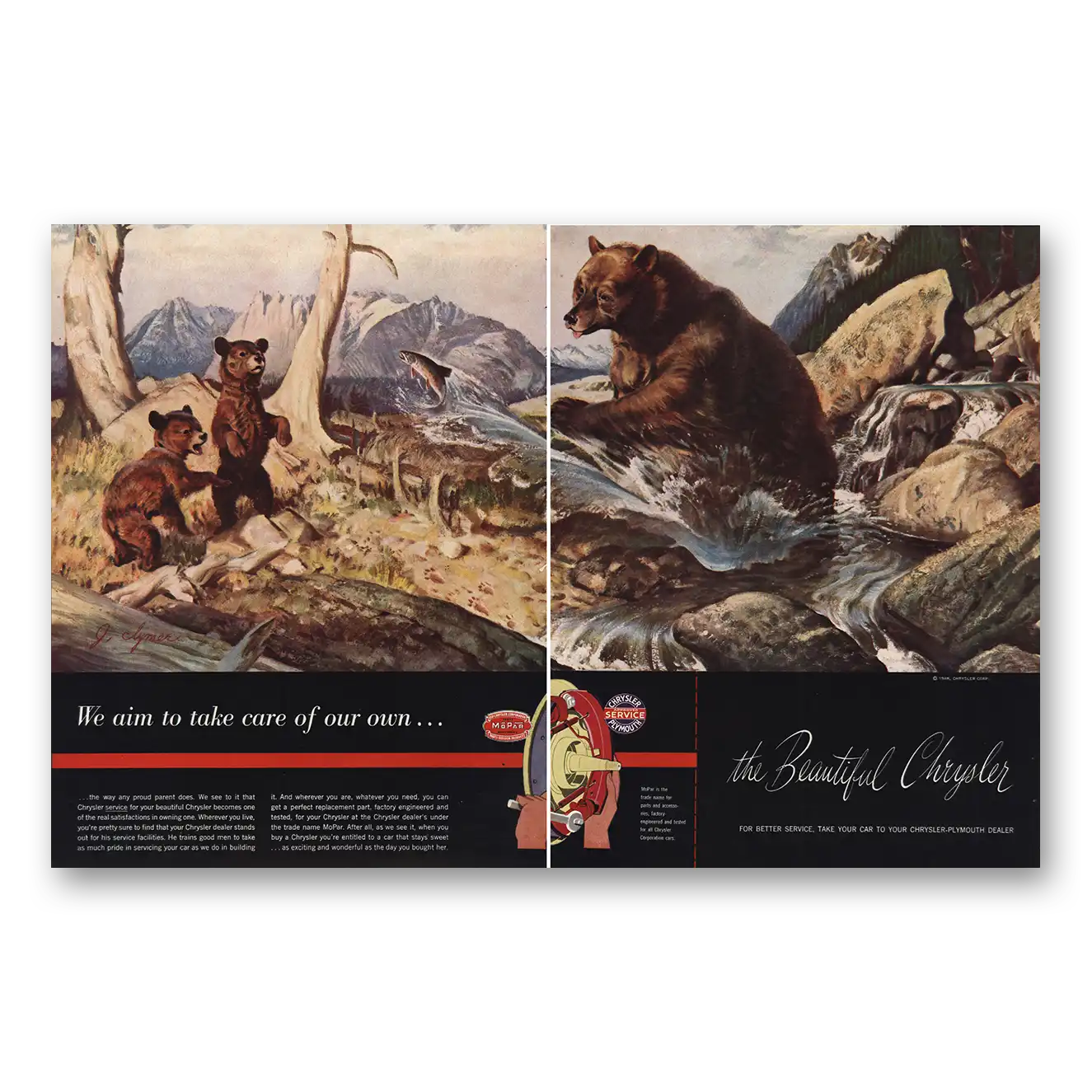 1948 Chrysler Print Ad | Take Care Of Own