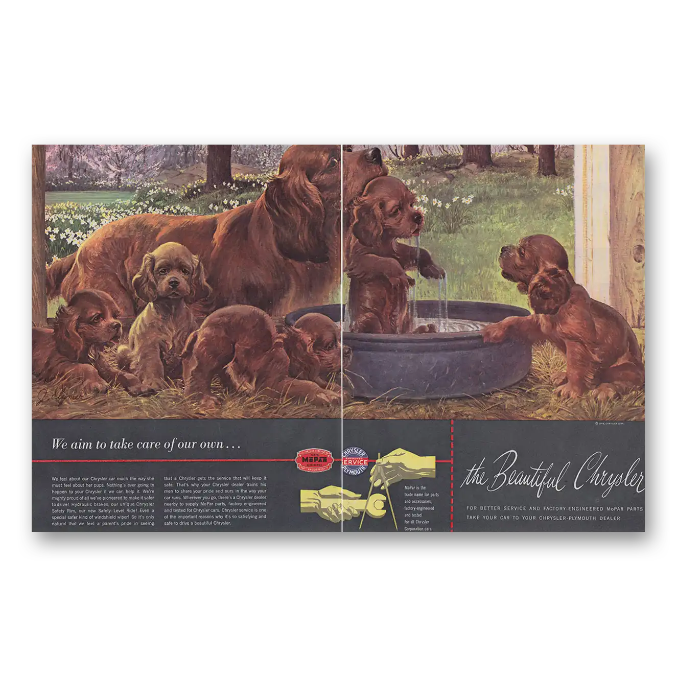 1948 Chrysler Print Ad | We Aim