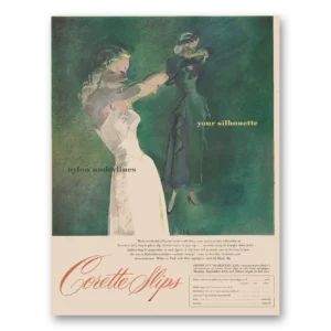 1948 Corette Slips Print Ad | Nylon Underlines