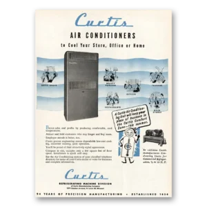 1948 Curtis Air Conditioner Print Ad | Cool Store