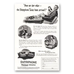 1948 Dictaphone Print Ad | Twins