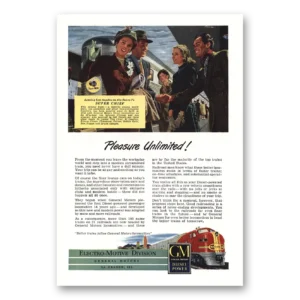 1948 GM Electro Motive Print Ad | Pleasure Unlimited