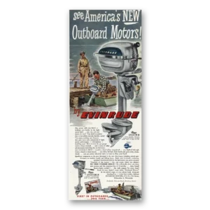1948 Evinrude Print Ad | Americas New Outboard