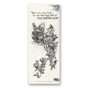 1948 Fels Napatha Soap Print Ad | Santa Claus