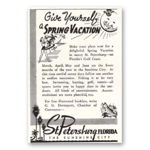 1948 St Petersburg Florida Print Ad | Spring Vacation
