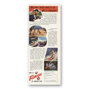 1948 Florida Print Ad | Going To See