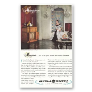 1948 General Electric Radio Print Ad | Musaphonic