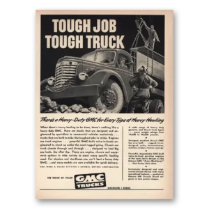 1948 GMC Trucks Print Ad | Tough Job