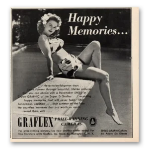 1948 Graflex Cameras Print Ad | Happy Memories