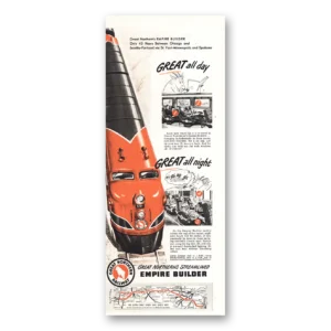 1948 Great Northern Railway Print Ad | Great All Day