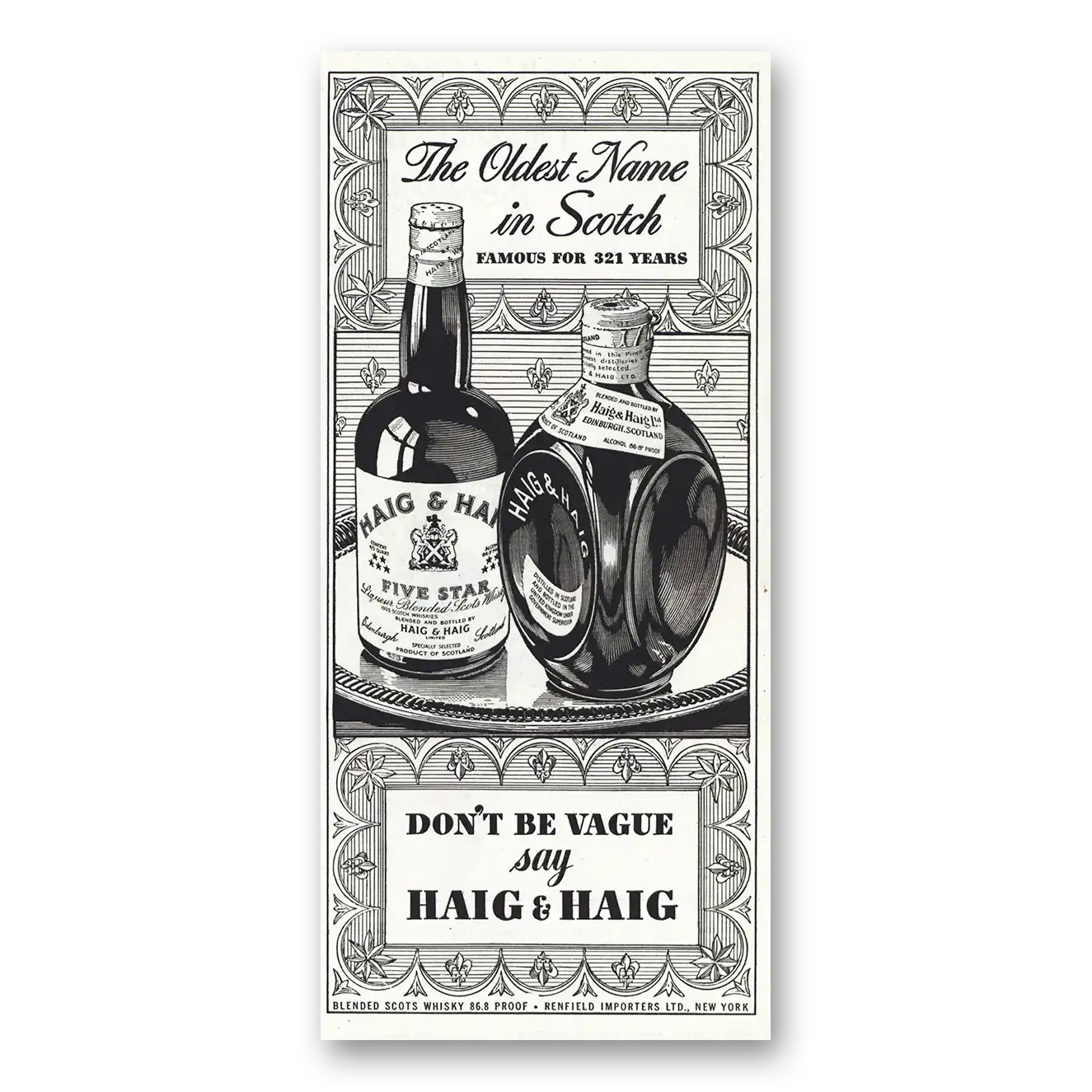 1948 Haig & Haig Print Ad | Vague