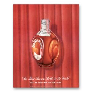 1948 Haig & Haig Print Ad | Famous Bottle