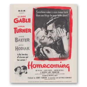 1948 Homecoming Movie Promo Print Ad | Clark Gable