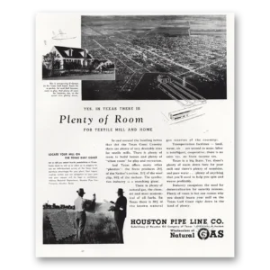 1948 Houston Pipe Line Print Ad | Texas