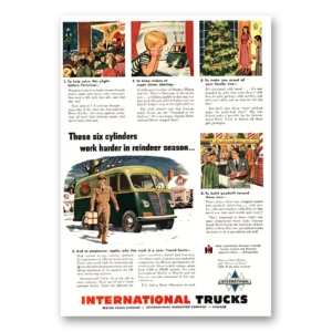 1948 International Trucks Print Ad | Six Cylinders
