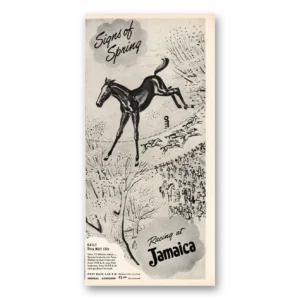 1948 Jamaica Race Track Print Ad | Signs Spring