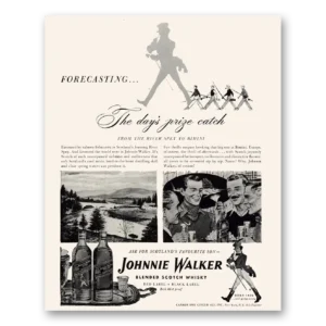 1948 Johnnie Walker Black Label Print Ad | River Spey