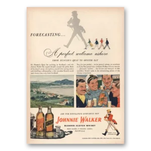 1948 Johnnie Walker Print Ad | Welcome Ashore