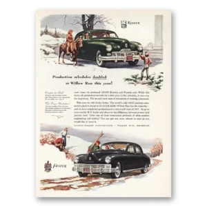 1948 Frazer Manhattan Sedan Print Ad | Willow Run