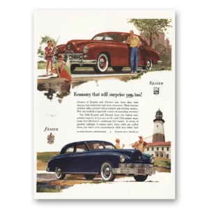 1948 Kaiser Frazer Print Ad | Will Surprise You