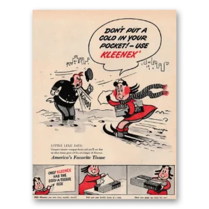 1948 Kleenex Tissues Print Ad | Your Pocket