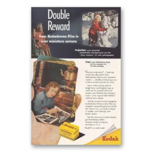 1948 Kodak Film Print Ad | Miniature Camera