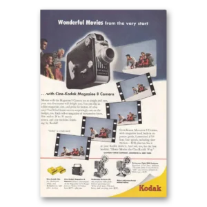 1948 Cine Kodak Magazine 8 Camera Print Ad | Wonderful Movies