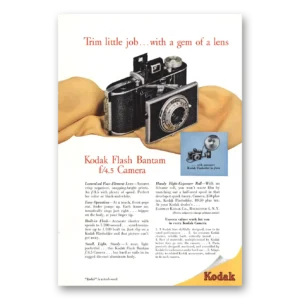 1948 Kodak Bantam Camera Print Ad | Gem Lens