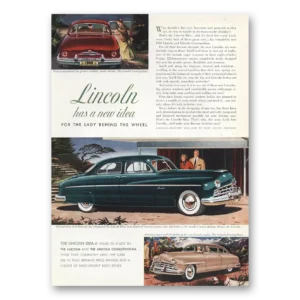 1948 Lincoln Cosmopolitan Print Ad | Behind Wheel