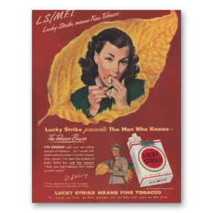 1948 Lucky Strike Cigarettes Print Ad | Tobacco Buyer
