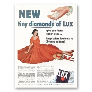 1948 Lux Soap Print Ad | Faster Richer Suds