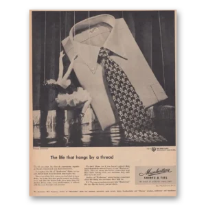 1948 Manhattan Shirts Print Ad | Hangs By Thread