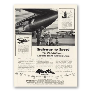1948 Martin 202 Aircraft Print Ad | Martin 202