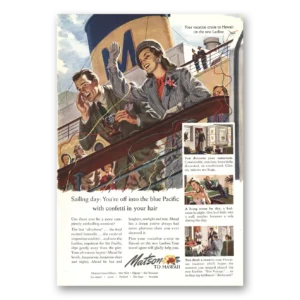 1948 Matson Line Print Ad | Blue Pacific