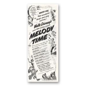 1948 Melody Time Promo Print Ad | Roy Rogers