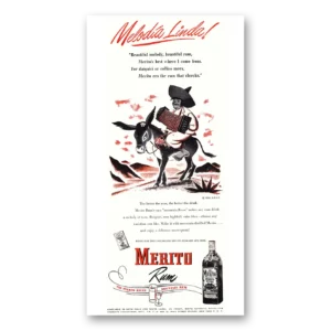 1948 Merito Rum Print Ad | Melodia Linda