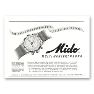 1948 Mido Watch Print Ad | Multi Centerchrono