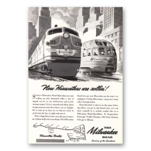 1948 Milwaukee Road Print Ad | Hiawathas