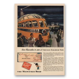 1948 Milwaukee Road Print Ad | Chicago Railroad Fair