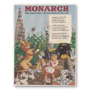 1948 Monarch Foods Print Ad | Summertime