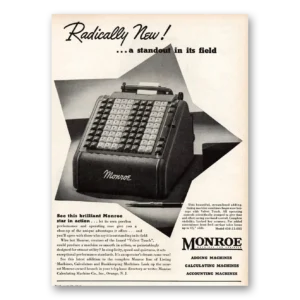 1948 Monroe Calculating Machines Print Ad | Adding Machine