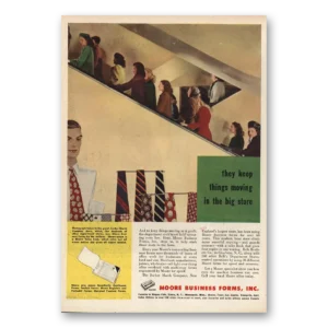 1948 Moore Business Forms Print Ad | Keep Things Moving