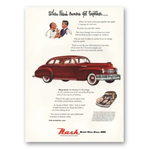 1948 Nash Motors Print Ad | Owners Get Together