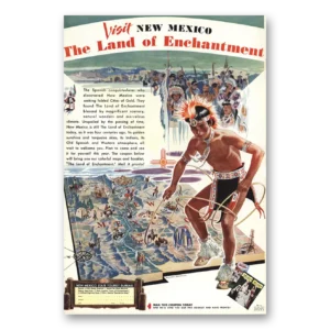 1948 New Mexico Print Ad | Spanish Conquistadores