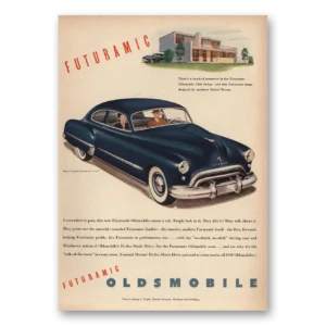 1948 Oldsmobile Futuramic Print Ad | Club Sedan